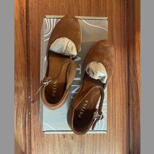 Patina - Portland Leather Goods Heeled Mary Jane in toffee (W 6.5)